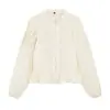 Estilo Europeo Cruz Z 2026 Nueva Moda Temperamento Ropa de Mujer al por Mayor Manga Larga Botón de Nudo de Cuerda Bordado Camisa 1008226
