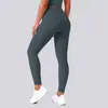 Pantalones Ajustados de Tiro Alto Color Piel con Sensación de Segunda Piel Europeos y Americanos para Correr, Deportes, Levantar Glúteos, Fitness, Pilates, Sexy, Adelgazantes, Color Sólido, Pantalones de Yoga