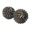 Madera negra, molino de viento de madera, pelota de ejercicio de madera maciza, pelota de mano de madera para jugar, pelota de masaje para la palma de la mano, talla de madera de un durián