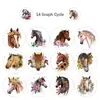 500 pegatinas 14 animales reciclados caballo rollo pegatinas escritorio funda de teléfono móvil taza libro de mano pegatinas transfronterizas al por mayor