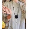 Bolso Cuadrado de Cuero Mini Collar Joyería para Mujer Sentido del Diseño Colgante Exquisito Usar Apilado Usar Cadena Versátil Nuevo Estilo
