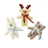 Muñeca de Dibujos Animados Bufanda Linda Colgante de Reno Navideño Colgante de Oso de Peluche Babero Accesorios de Disfraz de Conejo