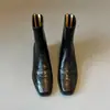Botines altos de cremallera trasera para mujer, nuevas botas de moda otoño 2026, elegantes botas ajustadas retro estilo coreano