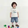 Nuevo Conjunto de Moda de Verano con Dibujos Animados, Cuello Redondo, Manga Corta, Moda Infantil de Dos Piezas para Niños Pequeños y Medianos, Conjunto de Verano para Bebés Niños