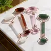 Nuevo Masajeador Facial de Jade Transparente Multicolor con Rodillo para Masaje y Raspado