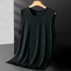 American Sports Ice Silk Vest Masculino Verão Fino Solto Malha Elástica Corrida Esportes Fitness Camiseta Sem Mangas