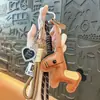 Serie Miu Transfronteriza Exquisito Lindo Dibujo Animado Cuero Dopamina Pony Cuerda Trenzada Llavero Colgante de Bolso Decoración