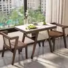 Juego de Mesa y Sillas para Balcón, Madera Maciza Completa, Tamaño Pequeño, Modelo Nuevo, Uso Doméstico, Juego de Una Mesa y Dos Sillas, Juego de Tres Piezas para Ocio, Escritorio