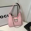 Bolso de mano con textura de nicho y lazo para mujer, nuevo bolso de mano con cadena, elegante y versátil bolso de mensajero de hombro para primavera
