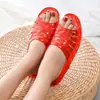 Pantuflas de verano para mujer, pantuflas de cristal para uso en casa, sandalias ligeras antideslizantes simples para interior de baño, pantuflas de plástico de verano