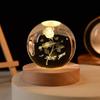 Amazon Dropshipping Luz Nocturna Bola de Cristal Galaxia Adorno Grabado Láser 3D Luz Nocturna Galaxia de Madera