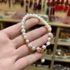 Pulseira Exquisita de Kyanita Pérola Borboleta de Luxo Leve de Nicho Pulseira 2024 Nova Pulseira de Pérola de Água Doce de Alta Qualidade