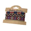 Set de 3 Piezas Venta Caliente Transfronteriza Cuerda de Mano Étnica Bohemia Retro Pulsera Tejida Colorida de Nepal Joyería