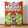 Manta comercio electrónico franela transfronterizo cuatro estaciones universal Mario 3D Navidad nuevo impresión digital outlet de fábrica