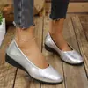 Comercio Exterior Talla Grande Europeo y Americano 2025 Primavera y Otoño Nuevos Zapatos Planos de Suela Blanda-Suela Plana Gorro Zapatos Punta Fina Boca Baja para Mujer Casual Ropa Exterior