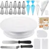 Amazon Plato Giratorio para Pasteles de 71 Piezas, Boquillas para Decorar Pasteles, Manga Pastelera, Raspador de Crema, Espátula