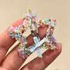Presilhas de cabelo com strass brilhante para mulheres, novo estilo de alta qualidade 2026, para franja e cabelo lateral, presilhas com borda lisa, acessórios de cabelo
