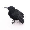 Decoración de cuervo con plumas artificiales negras para fiesta de Halloween, hecha a mano, suministros festivos para interiores y exteriores.