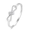 SHEIN Caliente Nuevo Anillo de Plata de Ley S925 con Lazo Pequeño Estilo Ins para Mujer Diseño de Nicho Anillo Liso Anillo