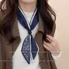 Lenço de pescoço com fivela de pérola sem nó para pessoas preguiçosas, lenço quadrado pequeno versátil multiuso feminino para decorar camisas de trabalho
