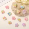 Atmósfera de Primavera y Verano Mar de Flores Cuentas de Arroz Racimo de Flores de Hortensia DIY Pendientes de Chica Dopamina Pinza Lateral para Oreja Accesorios de Flor para Zapatos