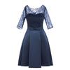 Vestidos de Dama de Honor 2026 Nuevo Estilo Verano Estilo Chino Gris Tallas Grandes Longitud Media Conjuntos para el Grupo de Hermanas Vestidos de Noche Estilo Chino