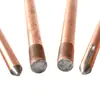 Varilla de puesta a tierra niquelada, estaca de puesta a tierra, electrodo de puesta a tierra de acero recubierto de cobre, estaca de puesta a tierra antiestática, electrodo de puesta a tierra de acero recubierto de cobre de doble tornillo