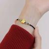 TikTok Explosivo Original Shajin Fu Bolsa Corda de Mão Estilo Chinês Pulseira Jade Hetian Design Nicho Moda Nacional Pulseira de Casal