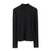 Camiseta Térmica de Lujo de Alta Gama con Cuello Alto Medio, Forro Polar, Seda Oriental, Ganoderma, Cachemira, Antibacteriana, Autocalentable, Amigable con la Piel Tb5596