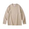 260g algodão penteado peso pesado roupas de outono atacado gola redonda manga longa camiseta jovem grosso peso pesado suéter de manga longa