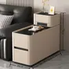 Gabinete Lateral Inteligente para Sofá Sala de Estar de Apartamento Pequeño Moderno Simple Multifuncional Gabinete Lateral Divisor Gabinete de Reposabrazos Gabinete de Almacenamiento