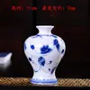 Jarrón Pequeño de Porcelana Azul y Blanca Transfronterizo Adorno Cerámico Maceta Mini Hidropónico Florero Retro para Arreglo Floral Ceremonia del Té