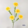 5 cravos artificiais de haste única, flores de seda para decoração de casa e casamento, flores artificiais de haste única para decoração de hotel, flores artificiais de seda