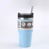 Copo Térmico a Vácuo de Aço Inoxidável 304 Personalizado Novo 20Oz30Oz Copo para Carro Copo para Carro de Grande Capacidade com Canudo