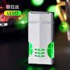 Encendedores transfronterizos personalizados con luces LED, a prueba de viento, encendedores de gas directos, regalos publicitarios, letras, encendedores promocionales