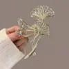 Grampo de Cabelo Transfronteiriço Versátil e Simples, Garra de Cabelo de Metal, Presilha Tubarão para Coque de Cabelo, Presilha de Cabelo Garra Grande, Acessórios de Cabelo Atacado