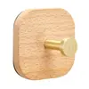 Ganchos de Madera Maciza de Alta Gama sin Taladro para Uso Doméstico, Ganchos para Abrigos Detrás de la Puerta de Entrada, Ganchos para Toallas de Baño, Almacenamiento de Madera de Nogal