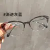 Armazón de Gafas Nuevo Estilo Ojo de Gato Elevado para Mujer, Gafas de Armazón Negro Estilo Ins Europeo y Americano, Aspecto Natural, Sensación de Alta Gama, Luz Azul Anti-Luz, Gafas Sin Graduación