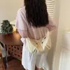 Yuezi 2026 Verão Nova Moda Plissada Versátil Formato de Chifre Bolsa de Ombro Estilo Preguiçoso Casual Bolsa Transversal Bolinho
