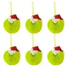 Decorações de Natal Bolas de Pelo Falso de Guaxinim Enfeites Sacos para Árvore de Natal Chapéu de Natal Enfeites de Bola de Pelo Novos Produtos Transfronteiriços
