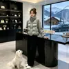 2026 Invierno Nuevo Estilo Coreano Cuello Alto Cálido Tejido Manga Algodón Chaqueta Mujer Corta Moda Holgada Engrosada Patchwork Ropa Exterior