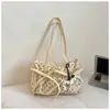 Bolsa de Bolinhas para Mulheres, Bolsa de Ombro Doce e Versátil, Nova Bolsa Tote para o Trabalho Estilo Coreano 2026 com Laço de Aparência Sofisticada