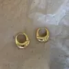 Pendientes de Aro Ovalados de Lujo Minimalista con un Estilo de Nicho, Pendientes de Moda Estilo Ins con Sentido de Diseño de Moda