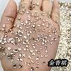 Outono e inverno Maillard champanhe cor de fundo plano em forma de unha diamante rede vermelha com super flash unha diamante joias de unha