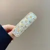 Presilha de Cabelo Flor Orquídea Borboleta Atmosfera Super Feérica para Mulheres, Presilha Lateral Bico de Pato Estilo Floresta, Acessório Estilo Feriado para Penteado no Topo da Cabeça