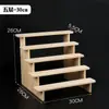 Estante de Exhibición de Madera Maciza Pura Estante de Almacenamiento de Escritorio Moderno Hecho a Mano Especial Caja Sorpresa Muñeca Planta Verde Suculenta Estante Escalera