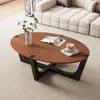 Mesa de centro de madera maciza para salas de estar pequeñas, mesa redonda pequeña minimalista moderna, mesa baja creativa estilo retro, mesa de té, transfronterizo