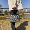 Internet Celebridade ins Houndstooth saco cosmético R Carta estilo coreano saco de armazenamento cosmético moda portátil de grande capacidade saco de múmia