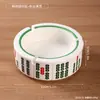 Cinzeiro de Cerâmica Criativo de Poker Mahjong, Espessado, Grande Capacidade, Cinzeiro Doméstico, Ornamento Decorativo para Mesa de Escritório