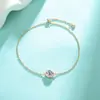 Pulsera Burbuja de Plata de Ley S925 Transfronteriza de 1 Quilate de Moissanita, Diseño Minimalista de Lujo Ligero de Nicho, Regalo para Novia